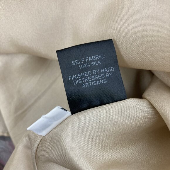 Gary Graham Floral Boho Black Silk Skirt Size 4 Knee Length - Picture 5 of 6